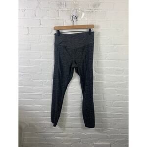 Gaiam Women's Momentum Marled Ribbed High-Waisted Leggings Heather Gray Size L